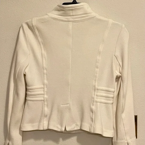 I.N.C. International Concepts ivory cropped jacket, 100% cotton, size L - Picture 6 of 6